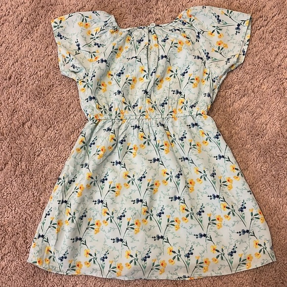 Gap Kids Girls Easy Raglan Floral Flutter Dress XS - Picture 3 of 10